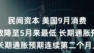 民间资本 美国9月消费者信心指数降至5月来最低 长期通胀预期连续第二个月上升